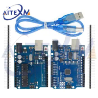 UNO R3 Development Board ATMEGA328P CH340/ATEGA16U2 Compatible For Arduino With USB Cable R3/R4 UNO Proto Shield Expansion Board