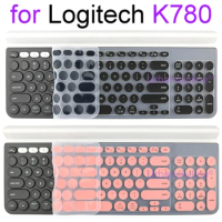 K780 Keyboard Cover for Logitech K780 Wireless Bluetooth Protector Skin Case Film Silicone TPU Case for Logi Clear Black Pink