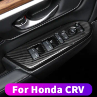 For Honda crv CR-V 2017 2018 2019 car interior door glass lifting panel decorative stickers crv inner handle button decoration m