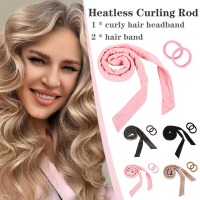 Lazy Sleeping Curling Hair S Curling Ribbon Coiler Big Wave Hairdressing Non Headband Hair F8O0