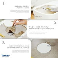 Cod Youware - Skeeva Rice Container/ Tempat Beras Aesthetic 5 Kg 10 Kg Dengan Wadah Gelas Penakar Da