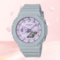 【CASIO 卡西歐】G-SHOCK 自然風 纖薄輕巧 八角形錶殼-紫藍(GMA-S2100NC-8A)