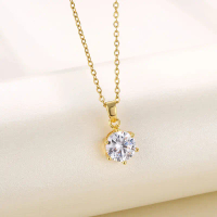Kalung Titanium Wanita Liontin Mutiara Kalung NAGITA