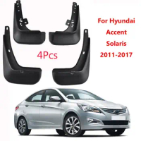 4Pcs For Hyundai i25 Accent Solaris Excel III Car Mudguards Fender mud flaps Splash Guards 2011-2017