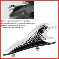 Motorcycle Mudguard Universal Tire Front Fender Mudguard Ornament Eagle Head Statue Chrome Motorcycle Accessories