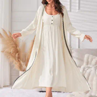 Four Seasons Women Pajama sets Slip dress and nightgown Simple and casual sleepwear for women