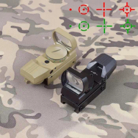 Tactical 4 Reticle Scope Collimator Sight Hot 20mm Rail Riflescope Hunting Optics Holographic Red Green Dot Reflex Sight