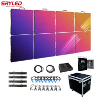 SRYLED 2mx1m Indoor Rental LED Video Wall Turnkey Solution P3.9 500x500mm LED Display Screen Stage Background