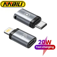 NNBILI Lightning Female To USB C Male Cable Converter Carplay Type-C Phone Charger Adapter for IPhone 15 Pro Max Samsung
