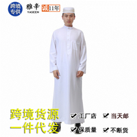 2024 AliExpress Arab Jubah Panjang Islam Pakaian Lelaki Baju Sembahyang Velvet Dapat Dibasuh Qatar Jubah Borong QQE85
