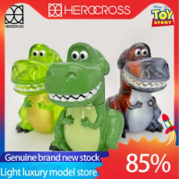 Original HEROCROSS Disney Toy Story Rex Transparent Action Figurines Collection Model Decorated Toy Boy Christmas Gift