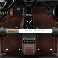 PU Leather + Nano Velvet Customized Car Floor Mat for Mercedes Benz S Class W221 2004-2013 W222 W223 Interior Accessories