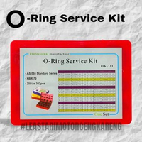 KARET O-RING ORING KIT SET RUBBER OK-311 UKURAN INCH AS-568 BOX MERAH