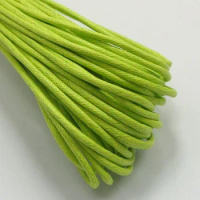 50 Meters Lime Green Waxed Cotton Beading Cord 1.5mm Macrame Jewelry String