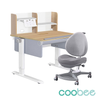 【SingBee欣美】CB-501 雙板型成長機能桌+桌上書架+138單背椅(書桌椅 書桌 升降桌椅 成長桌椅 兒童桌椅)