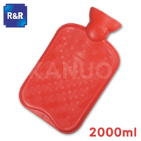 【R&amp;R】橡膠熱水袋 L號 2000ml (冷熱敷袋 保暖袋 紅水龜)