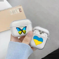NEW Hot Ukraine Flag Pattern Earphone Case For Airpods 1 2 3 Pro Clear Soft Silicone Wireless Headphone Cover For Air Pods 3 Box