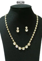 Ballin Kalung Wanita / Kalung Mewah Set Necklace & Earring - Gold 9- 99k