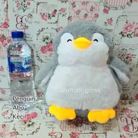 Boneka Penguin Pinguin Flush Mewah Chubby Lucu Kecil PENGUIN ABU KECIL