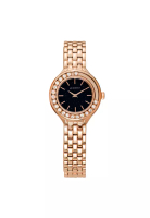 Aries Gold Aries Gold Serenity Black Dial Rose Gold Stainless Steel Women Watch L 5041 RG-BKST
