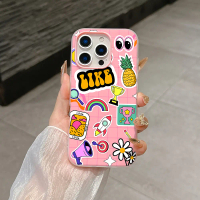 เคสโทรศัพท์แบบสองชิ้น สีชมพู สำหรับผู้หญิง สไตล์แฟชั่น INS ลายการ์ตูนอเมริกันสุดน่ารัก รองรับ Realme