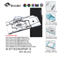 Bykski N-ST3090PGF-X , GPU Water Cooling Block For Zotac GeForce RTX 3090 / 3080TI, Graphics Card PC Liquid Cooler System