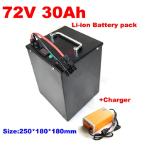 72V 30Ah Electric Bicycle Lithium ion Battery pack with 40A BMS for 500W -3000W ebike scooter bicycle +5A Charger