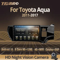 Tiebro Car Radio For Toyota Aqua 2011-2017 2DIN Android10 Car Stereo Bluetooth Player GPS Navigation 2din Android Radio Carplay