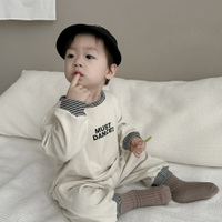 兒童套裝春款韓版童裝嬰兒字母兩件套寶寶春季衣服長袖衛衣套裝