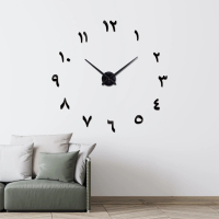 Dekorasi Rumah TaffHOME Jam Dinding DIY Giant Wall Clock Creative Design - S031 - Black Viral
