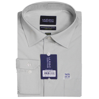 【MURANO】美式精梳棉長袖襯衫(台灣製、現貨、加大、灰色)