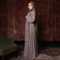 Lozy Hijab - Meera Abaya Dress (Gamis Dress Haji dan Umrah Bahan Cooltech) Dusty Purple