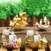 Anime One Piece Thousand Sunny Figure Gold Pirate Boat Action Figures PVC Collectible Figure Kids Birthday Gift