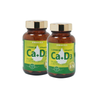 【健康食妍】離子植物鈣 D3 60粒 _2入組(補鈣 L型離子植物乳酸鈣 維生素D3 維生素K 酵母鎂 鈣鎂)