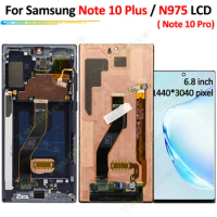 6.8" For Samsung Galaxy note 10 Plus Note10+ N975 LCD Display Screen Touch Panel Digitizer +frame For Samsung note10 pro lcd
