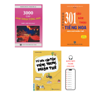 Sách-Combo: 3000 câu đàm thoại tiếng Hoa+301 Câu Đàm Thoại Tiếng Hoa +Tự học cấp tốc tiếng Trung