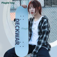 Playful Bag Fashion Double rocker skateboard 80CM longboard Creative pattern design Skateboard Complete for adult AMA96