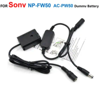 NP-FW50 DC Coupler Fake Battery+AC-PW20 Charger 12V-24V Power Cable For Sony RX10 a7 II a7RII a7m2 a6500 A6300 a7000 ZV-E10