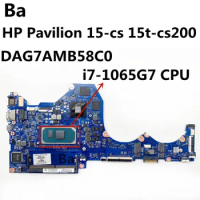 For HP Pavilion 15-cs 15t-cs200 Laptop Motherboard.DAG7AMB58C0 With i7-1065G7 CPU.