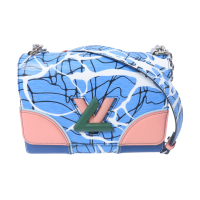 【二手名牌BRAND OFF】LOUIS VUITTON LV 路易威登 藍色 粉紅色 白色 Epi牛皮 水波紋 Twist 兩用包 M50967