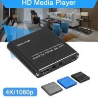 4K 1080P Mini Media Player Full HD TV Box UK Plug Support HDMI/USB/AV/Memory Card Mini Streaming Media Player