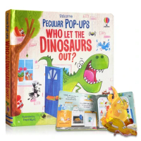 Who Let the Dinosaurs out Usborne Pop-UPS Picture Books 3D Cardboard Activity Book English Story Books Kids Montessori Toys