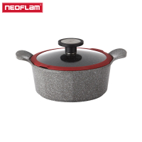 【NEOFLAM】韓國製Pote 大理石雙耳湯鍋20cm(附鍋蓋/適用各種爐具&amp;電磁爐)