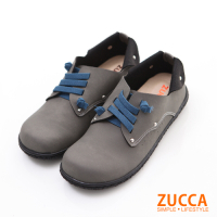 ZUCCA-日系穿繩金屬圓點包鞋-灰-z6004gy