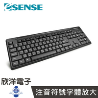 ※ 欣洋電子 ※ ESENSE 3650 USB大字體標準鍵盤(13-EKS365)
