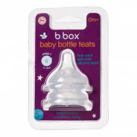 【b.box】PPSU嬰兒寬口圓孔奶瓶替換奶嘴(2入)(多款尺寸可選)#3~6個月-3~6個月