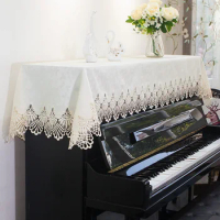 High Grade Thickened Lace Piano Cover Modern Minimalist Dustproof Piano Cover Beautiful Home Decoration Piano Bench Cover