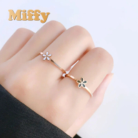 Miffy - Cincin Wanita Simple Motif Daisy Aksesoris Perhiasan Cincin Fashion