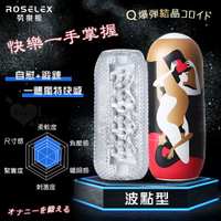 飛機杯 男性 ROSELEX 勞樂斯‧快樂一手掌握 Q彈水晶膠體自慰套