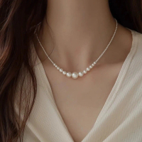 [DAISYN] [N900] Dây Chuyền, Chuỗi Hạt Ngọċ Trai Nhân Tạo Dài, Thuỷ Tinh Phong Cách Vintage, Phù Hợp 